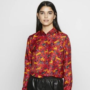 J Crew Collection Silk Button Up size 10